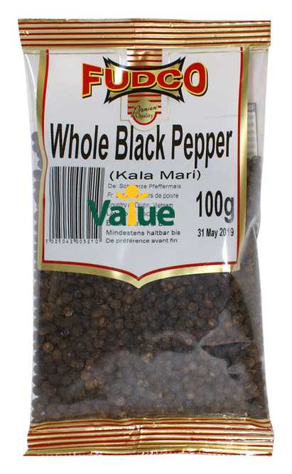 Fudco Whole Black Pepper 100g