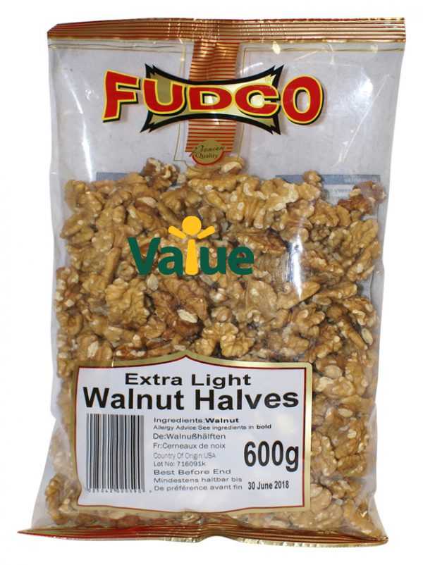 Fudco Extra Light Walnut Halves 600g-www.valuesupermarket.com